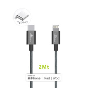CAVO DA USB-C A LIGHTNING M.F.I. 2M