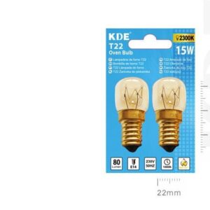LAMPADINA DA FORNO T22 E14 LUCE CALDA 15W 2300K