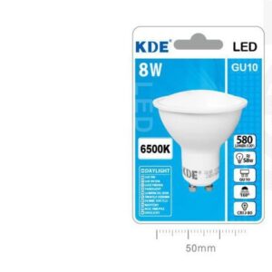 LAMPADINA LED GU10 LUCE FREDDA 8w=58W 6500K