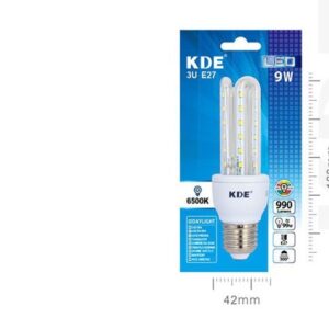 LAMPADINA LED 3U E27 LUCE FREDDA 9w=81W 6500K