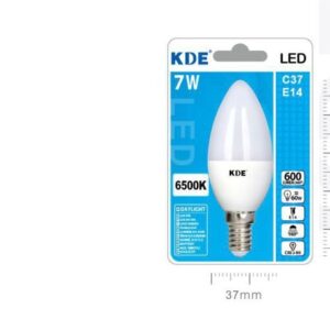LAMPADINA LED C37 E14 LUCE FREDDA 7w=60W 6500K