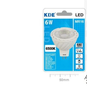 LAMPADINA LED MR16 GU5.3 LUCE FREDDA 6w=48W 6500K