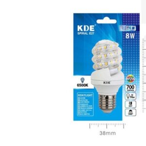 LAMPADINA LED ES E27 LUCE FREDDA 8w=72W 6500K