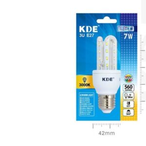 LAMPADINA LED 3U E27 LUCE CALDA 7w=56W 3000K