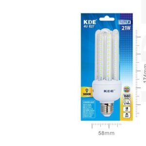 LAMPADINA LED 4U E27 LUCE CALDA 21w=168W 3000K