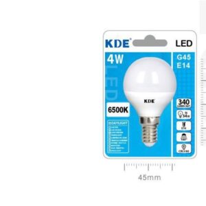 LAMPADINA LED G45 E14 LUCE FREDDA 4W=34W 6500K