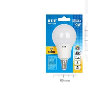 LAMPADINA LED A60 E14 LUCE CALDA 9W=81W 3000K