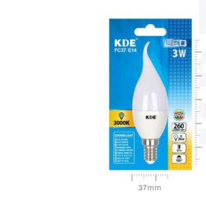 LAMPADINA LED FC37 E14 LUCE CALDA 3w=26W 3000K