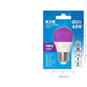 LAMPADINA LED G45 E27 LUCE VIOLA 4.9w=25W