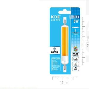 LAMPADINA LED R7S LUCE FREDDA 8w=90W 6500K