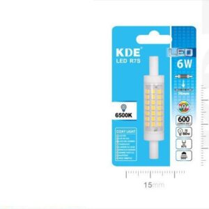LAMPADINA LED R7S LUCE FREDDA 6w=60W 6500K