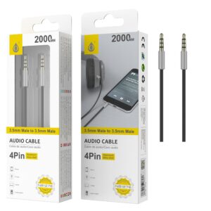 CAVO AUX IN ALLUMINIO 2 M