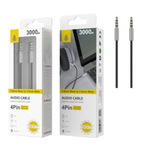 CAVO AUX IN ALLUMINIO 3 M