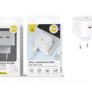 CARICATORE CON DUE PORTE TIPO-C (PD) 35W/3A