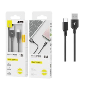 CAVO DATI IN ALLUMINIO PER TIPO C, 3.4A, 1M