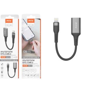 CAVO OTG PER IPHONE 0,15M, NERO