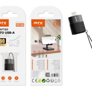 ADATTATORE OTG CON CINGHIA USB 2.0 (FEMMINILE) A LIGHTNING